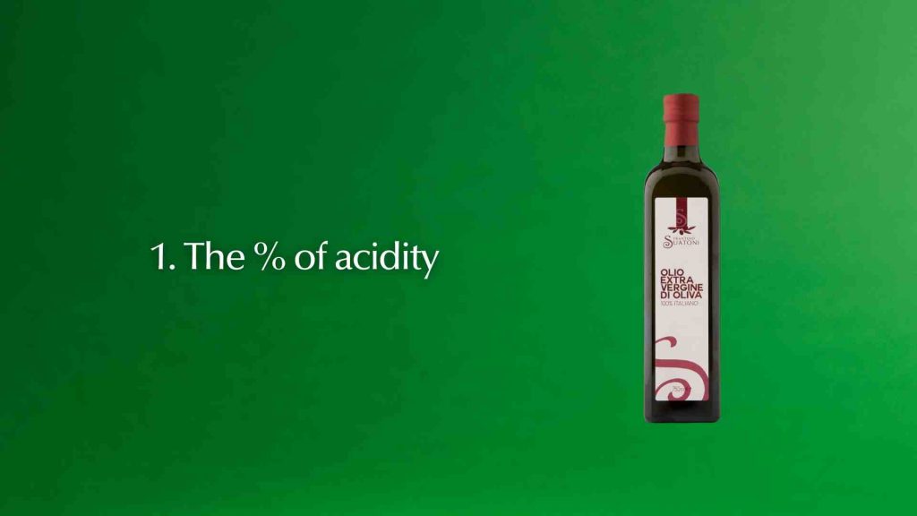 Extra virgin olive oil bottle and headline that describe the first difference between EVO Oil and Olive oil
